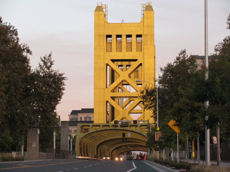 Tower Bridge, the gateway to Downtown Sacramento.